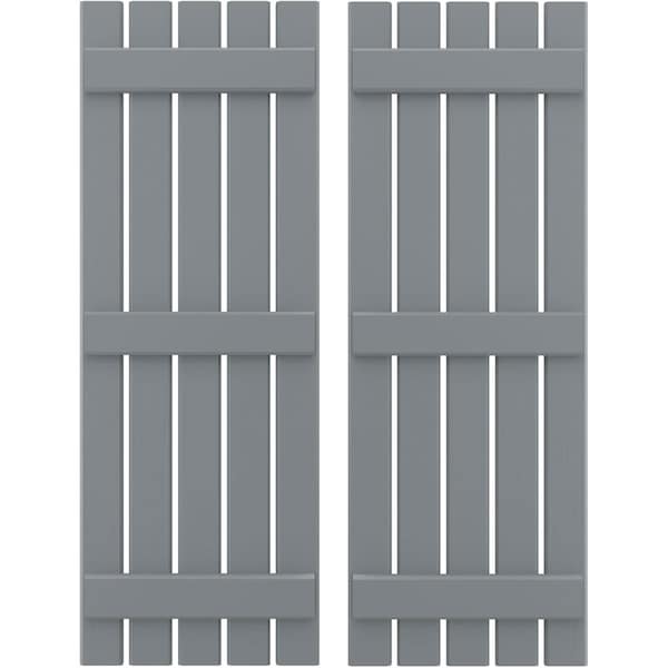 Ekena Millwork Americraft 5-Board, 3 Batten Exterior Real Wood Spaced Board-n-Batten Shutters, ARW401SB519X77CHH, PR ARW401SB519X77CHH - main